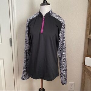 Maggie Lane Athleisure Quarter Zip | Animal Print